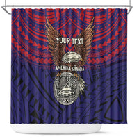 American Samoa Brave Eagle Personalized Shower Curtain National Flag Color
