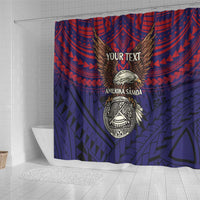 American Samoa Brave Eagle Personalized Shower Curtain National Flag Color