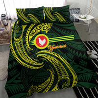 American Samoa Manua Cession Day Personalized Bedding Set Polynesian Wave Style