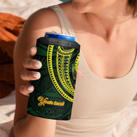 American Samoa Manua Cession Day Personalized 4 in 1 Can Cooler Tumbler Polynesian Wave Style