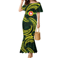 American Samoa Manua Cession Day Personalized Family Matching Mermaid Dress and Hawaiian Shirt Polynesian Wave Style