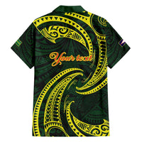 American Samoa Manua Cession Day Personalized Family Matching Puletasi and Hawaiian Shirt Polynesian Wave Style