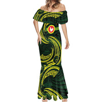 American Samoa Manua Cession Day Personalized Mermaid Dress Polynesian Wave Style
