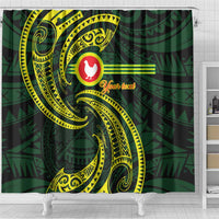American Samoa Manua Cession Day Personalized Shower Curtain Polynesian Wave Style