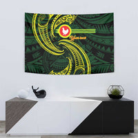 American Samoa Manua Cession Day Personalized Tapestry Polynesian Wave Style