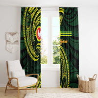 American Samoa Manua Cession Day Personalized Window Curtain Polynesian Wave Style