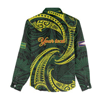 American Samoa Manua Cession Day Personalized Women Casual Shirt Polynesian Wave Style LT9 - Polynesian Pride