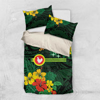 American Samoa Manu'atele Personalized Bedding Set Manua Island Hibiscus Flowers