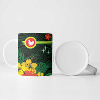 American Samoa Manu'atele Personalized Ceramic Mug Manua Island Hibiscus Flowers - Polynesian Pride