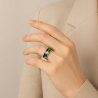 American Samoa Manu'atele Classic Ring Manua Island Hibiscus Flowers - Polynesian Pride