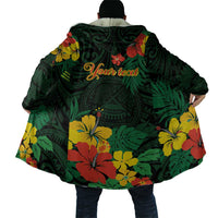 American Samoa Manu'atele Personalized Cloak Manua Island Hibiscus Flowers - Polynesian Pride