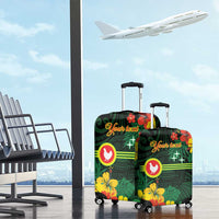 American Samoa Manu'atele Personalized Luggage Cover Manua Island Hibiscus Flowers