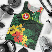 American Samoa Manu'atele Personalized Men Tank Top Manua Island Hibiscus Flowers