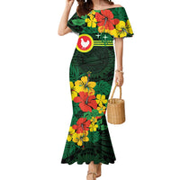 American Samoa Manu'atele Personalized Mermaid Dress Manua Island Hibiscus Flowers