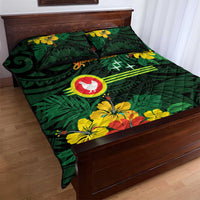 American Samoa Manu'atele Personalized Quilt Bed Set Manua Island Hibiscus Flowers