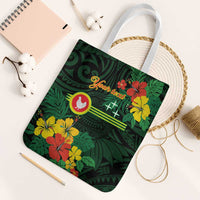 American Samoa Manu'atele Personalized Tote Bag Manua Island Hibiscus Flowers - Polynesian Pride