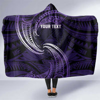 Manua Segaula American Samoa High School Personalized Hooded Blanket Polynesian Wave Style