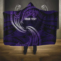 Manua Segaula American Samoa High School Personalized Hooded Blanket Polynesian Wave Style