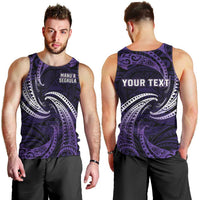 Manua Segaula American Samoa High School Personalized Men Tank Top Polynesian Wave Style