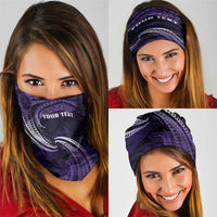 Manua Segaula American Samoa High School Personalized Neck Gaiter Polynesian Wave Style - Polynesian Pride