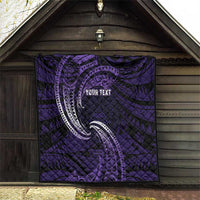 Manua Segaula American Samoa High School Personalized Quilt Polynesian Wave Style