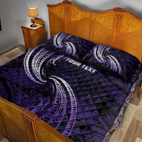 Manua Segaula American Samoa High School Personalized Quilt Bed Set Polynesian Wave Style