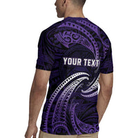 Manua Segaula American Samoa High School Personalized Rugby Jersey Polynesian Wave Style