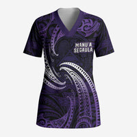 Manua Segaula American Samoa High School Personalized Scrub Top Polynesian Wave Style - Polynesian Pride