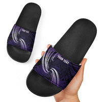 Manua Segaula American Samoa High School Personalized Slide Sandals Polynesian Wave Style - Polynesian Pride