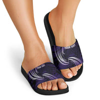 Manua Segaula American Samoa High School Personalized Slide Sandals Polynesian Wave Style - Polynesian Pride