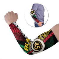 Ni-Van Vanuatu 45th Yumi Yumi Yumi Arm Sleeves Vanuatuan Boar Tusk Polynesian Pattern - Polynesian Pride