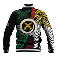 Ni-Van Vanuatu 45th Yumi Yumi Yumi Baseball Jacket Vanuatuan Boar Tusk Polynesian Pattern