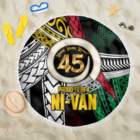 Ni-Van Vanuatu 45th Yumi Yumi Yumi Beach Blanket Vanuatuan Boar Tusk Polynesian Pattern