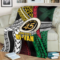 Ni-Van Vanuatu 45th Yumi Yumi Yumi Blanket Vanuatuan Boar Tusk Polynesian Pattern