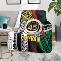 Ni-Van Vanuatu 45th Yumi Yumi Yumi Blanket Vanuatuan Boar Tusk Polynesian Pattern