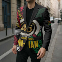 Ni-Van Vanuatu 45th Yumi Yumi Yumi Blazer Vanuatuan Boar Tusk Polynesian Pattern - Polynesian Pride