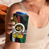 Ni-Van Vanuatu 45th Yumi Yumi Yumi 4 in 1 Can Cooler Tumbler Vanuatuan Boar Tusk Polynesian Pattern