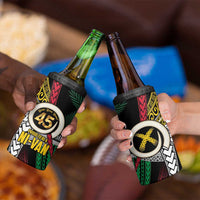 Ni-Van Vanuatu 45th Yumi Yumi Yumi 4 in 1 Can Cooler Tumbler Vanuatuan Boar Tusk Polynesian Pattern