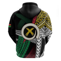 Ni-Van Vanuatu 45th Yumi Yumi Yumi Hoodie Vanuatuan Boar Tusk Polynesian Pattern