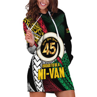 Ni-Van Vanuatu 45th Yumi Yumi Yumi Hoodie Dress Vanuatuan Boar Tusk Polynesian Pattern