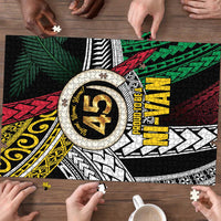 Ni-Van Vanuatu 45th Yumi Yumi Yumi Puzzle Vanuatuan Boar Tusk Polynesian Pattern - Polynesian Pride