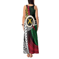 Ni-Van Vanuatu 45th Yumi Yumi Yumi Tank Maxi Dress Vanuatuan Boar Tusk Polynesian Pattern