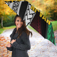 Ni-Van Vanuatu 45th Yumi Yumi Yumi Umbrella Vanuatuan Boar Tusk Polynesian Pattern - Polynesian Pride