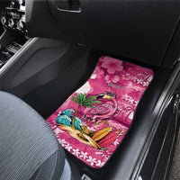Hawaiian Flamingo Hibiscus Personalised Car Mats Pink Summer Tropical Flowers - Polynesian Pride