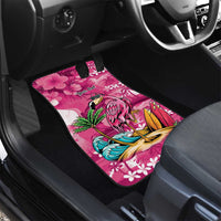 Hawaiian Flamingo Hibiscus Personalised Car Mats Pink Summer Tropical Flowers - Polynesian Pride