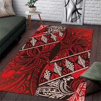 Vintage Ngatu Tribal Tonga Pattern Area Rug - Polynesian Pride