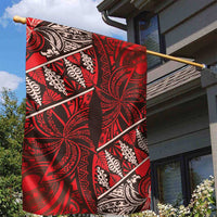 Vintage Ngatu Tribal Tonga Pattern Garden Flag - Polynesian Pride