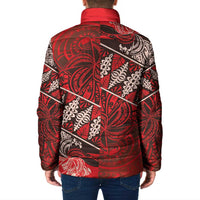 Vintage Ngatu Tribal Tonga Pattern Padded Jacket - Polynesian Pride