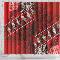 Vintage Ngatu Tribal Tonga Pattern Shower Curtain - Polynesian Pride
