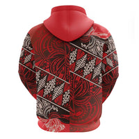 Vintage Ngatu Tribal Tonga Pattern Zip Hoodie LT9 - Polynesian Pride
